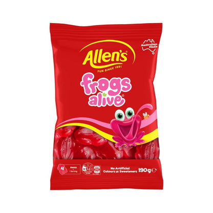 Allen's Lollies Red Frogs Alive Bag - 190g