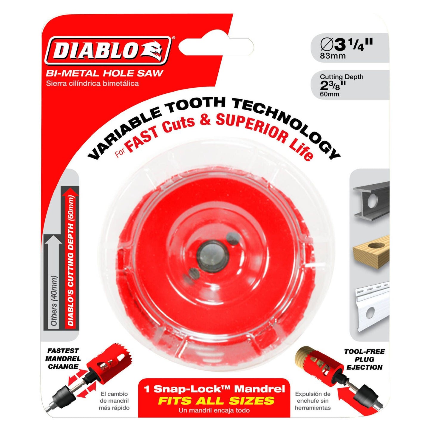 Diablo Carbide Tipped Hole Saw - 79mm