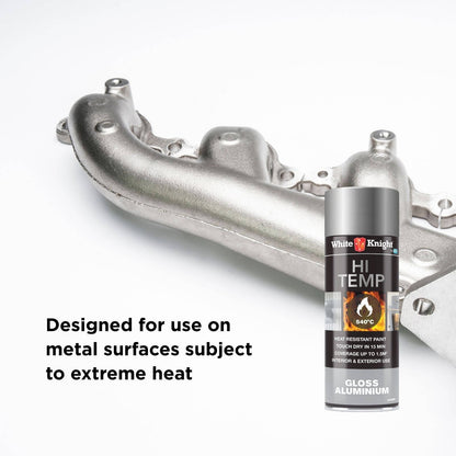 White Knight Hi Temp Spray Paint - 300g - Aluminium