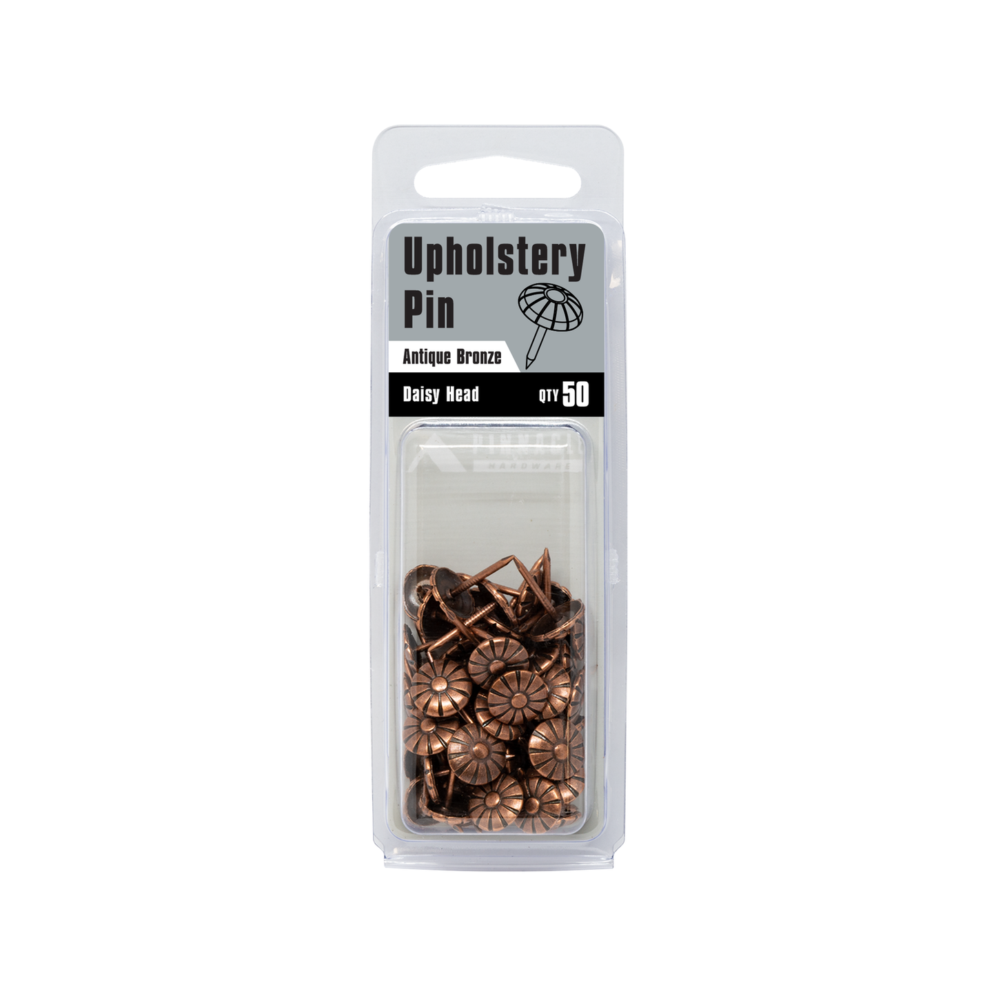 Pinnacle Antique Bronze Daisy Head Upholstery Nails - 10mm - 50 Pack