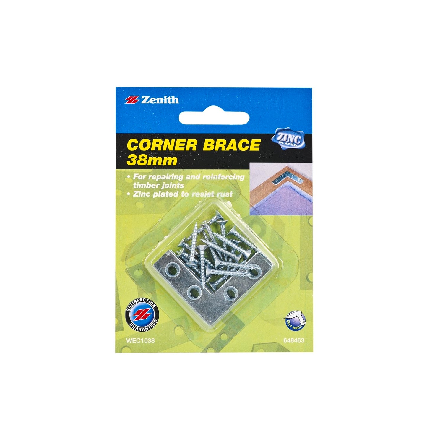Zenith Corner Brace Bracket - 38mm - 4 Pack