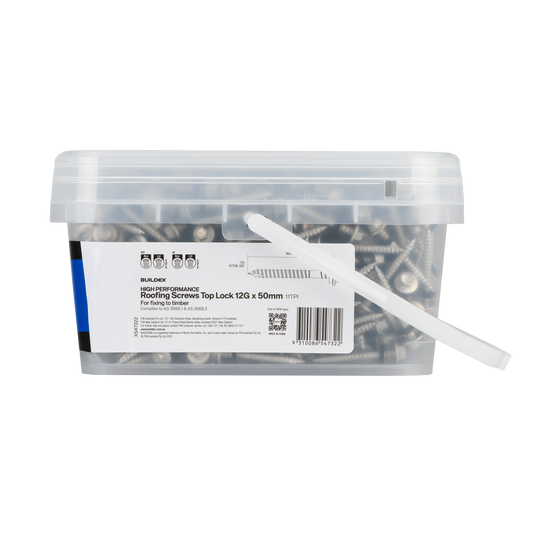 Buildex Roofing Screws - 12g x 50mm - Class 4 - 1000 Pack
