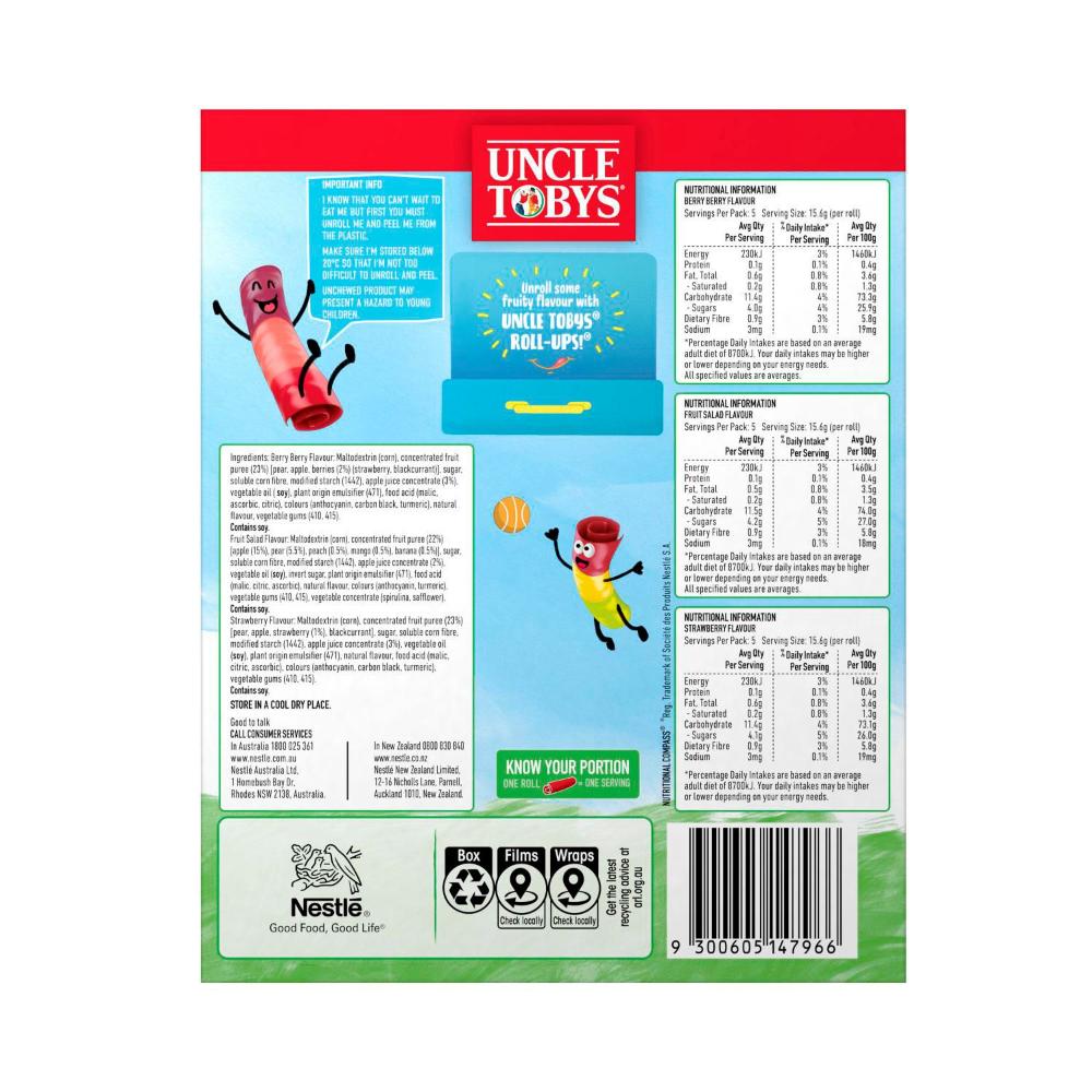 Une Tobys Roll-ups Variety Value 15 Pack - 234g