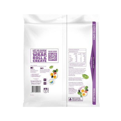 Simson's Pantry Preservative Free Mixed Wholegrain Large Wraps 8 Pack - 528g