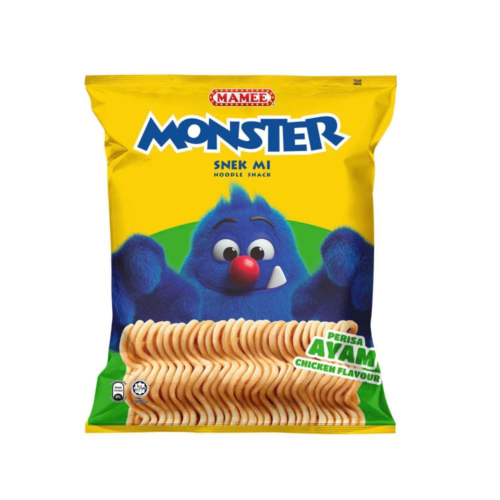 Mamee Monster Noodle Snack Chicken 8 PACK