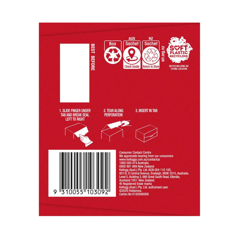 Kellogg's Variety Pack Assorted Breakfast Cereals Sachets 8 Pack - 275g
