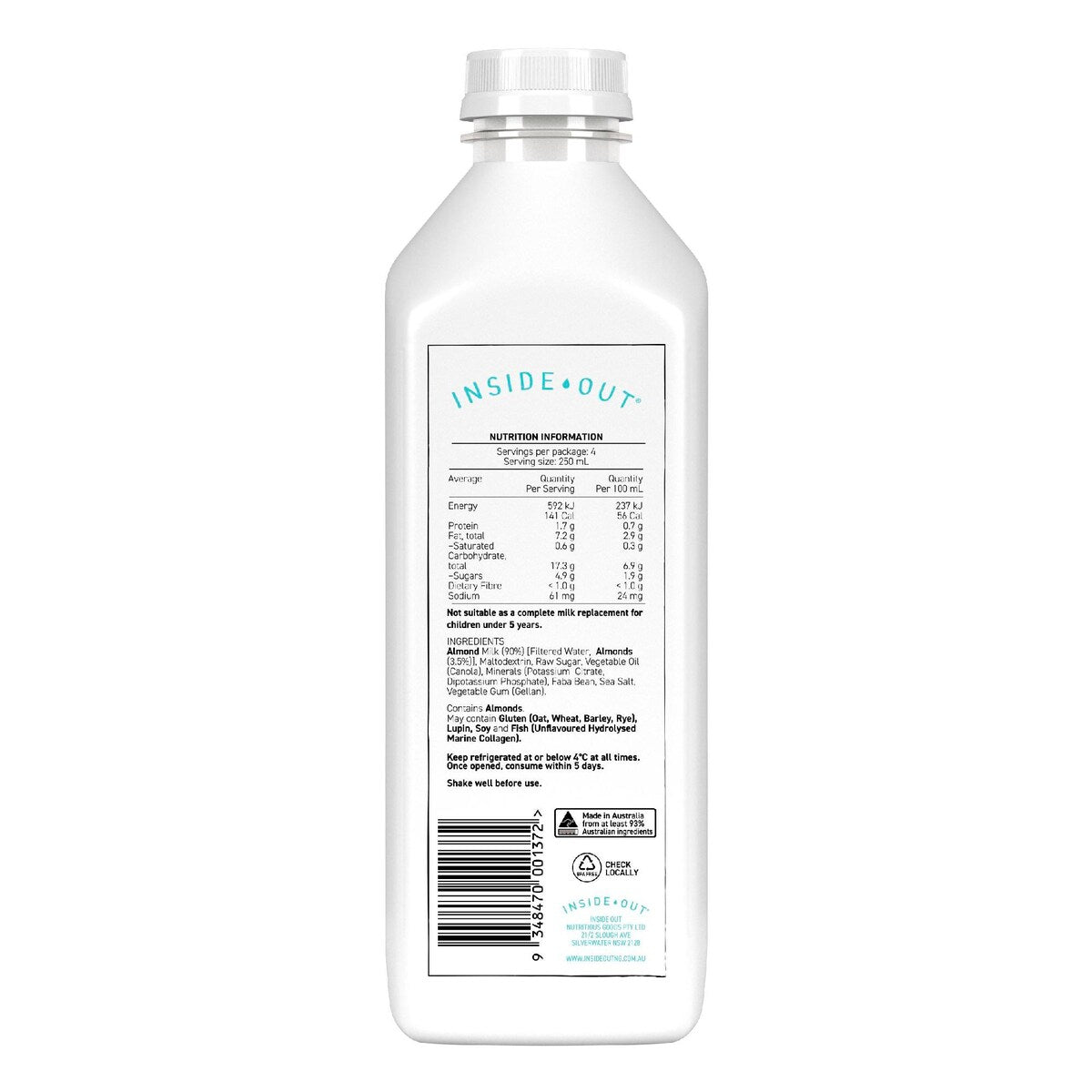 Inside Out Barista Almond Uht Milk 1l