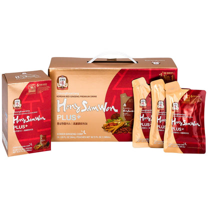Hong Sam Won Korean Red Ginseng Tea Pouches Model 902000774 Mild 30 x 50mL