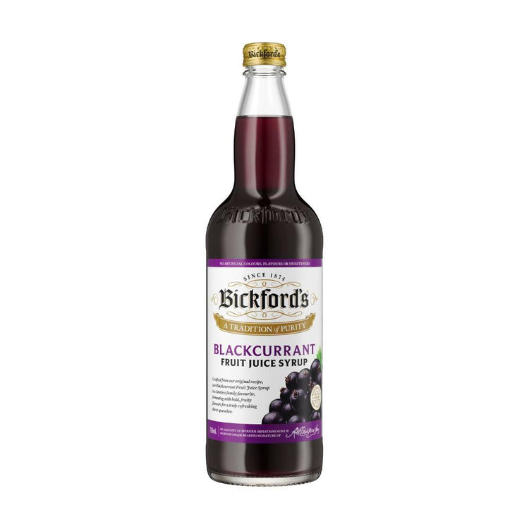 Bickford's Blackcurrant Fruit Juice Syrup Bottle - 750mL