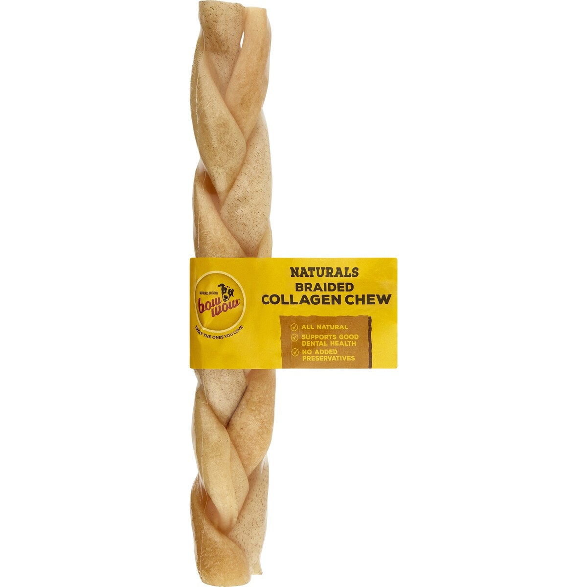 Bow Wow Naturals Braided Collagen Chew Stick Dog Treat each
