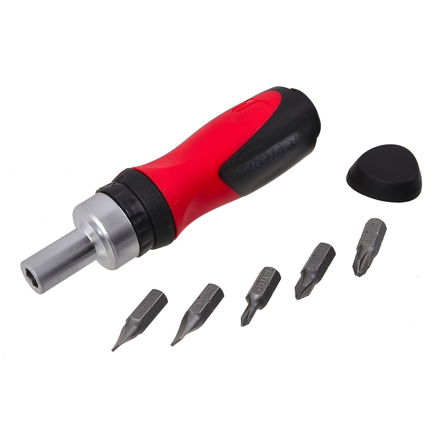 Trojan Ratchet Screwdriver Stubby - 6 in 1 - 75 x 40 x 190mm