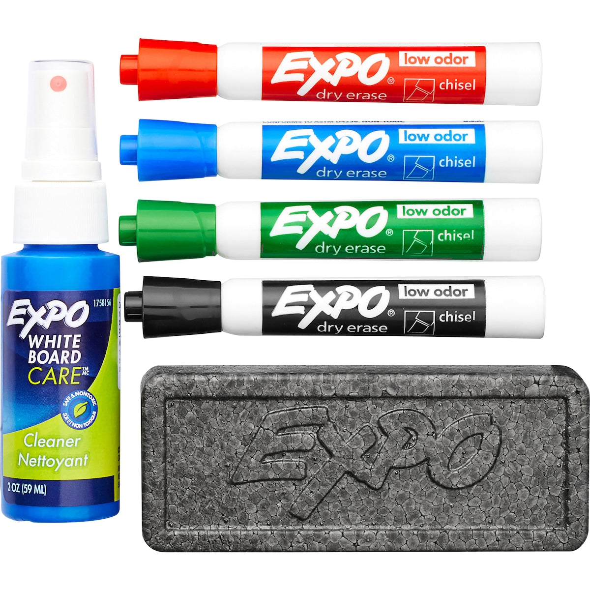 Expo Whiteboard Marker Pens Chisel Tip, Starter Set 6 Pack