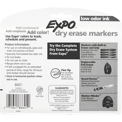 Expo Whiteboard Marker Pens Fine Point, Fashion Colours 8 Pack