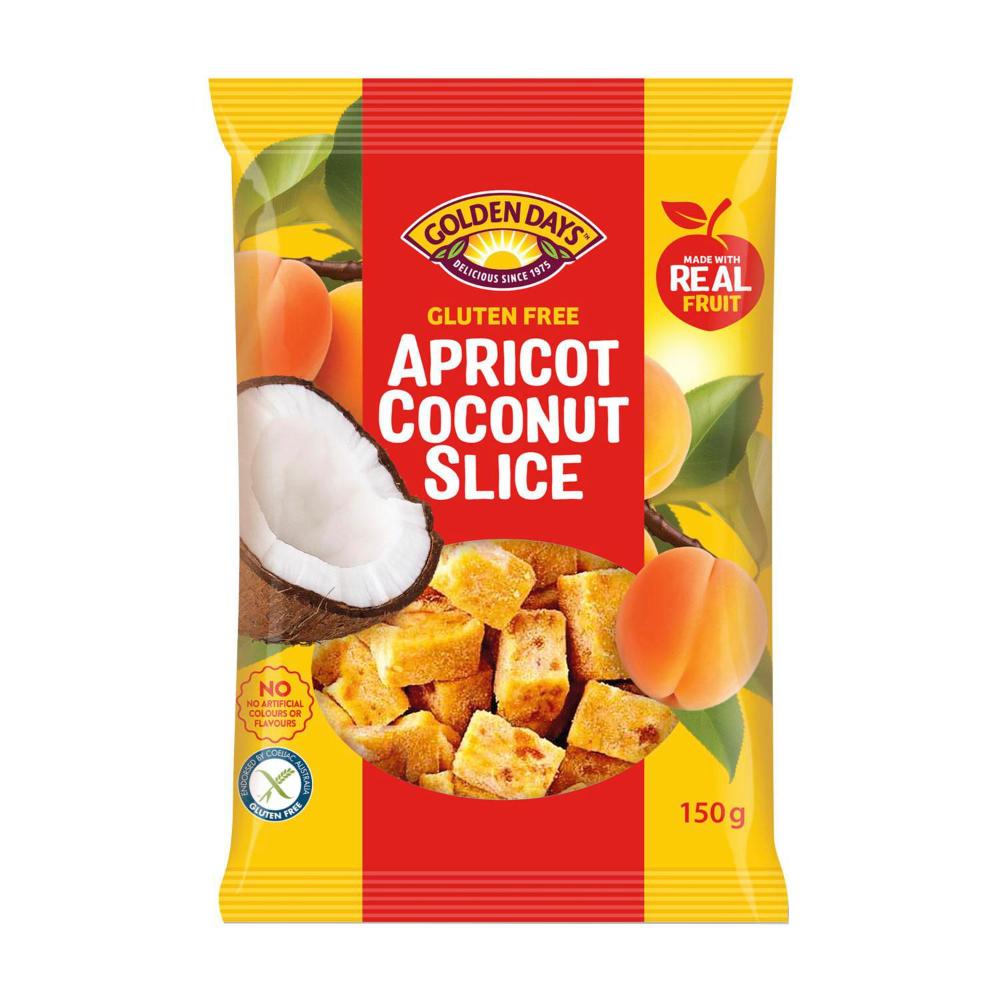Golden Days Gluten Free Apricot Coconut Slice - 150g