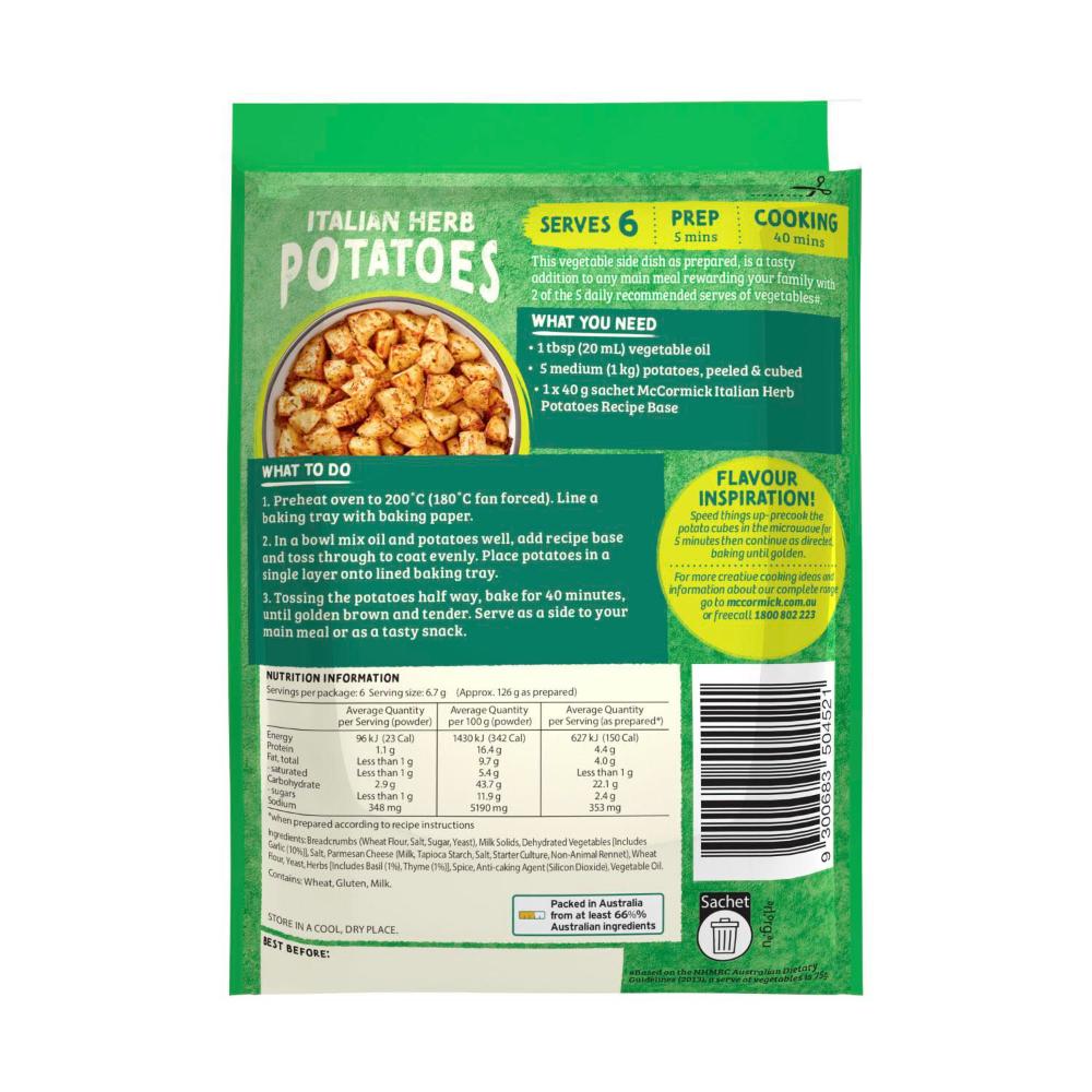 McCormick Italian Herb Roast Potatoes - 40g