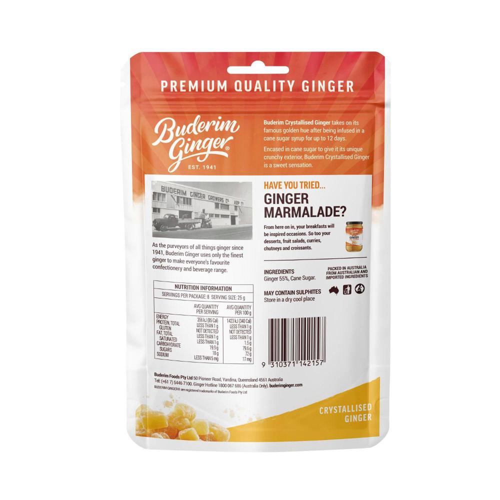 Buderim Ginger Crystallised Ginger - 200g