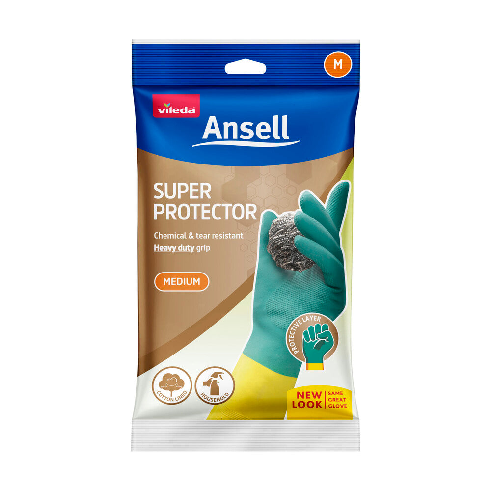 Vileda Ansell Super Rubber Gloves Medium - 1 Pack