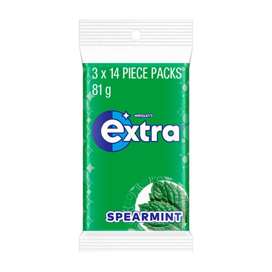 Extra Spearmint Sugar Free Chewing Gum 3x27g - 81g