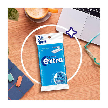 Extra Peppermint Sugar Free Chewing Gum 3x27g - 81g