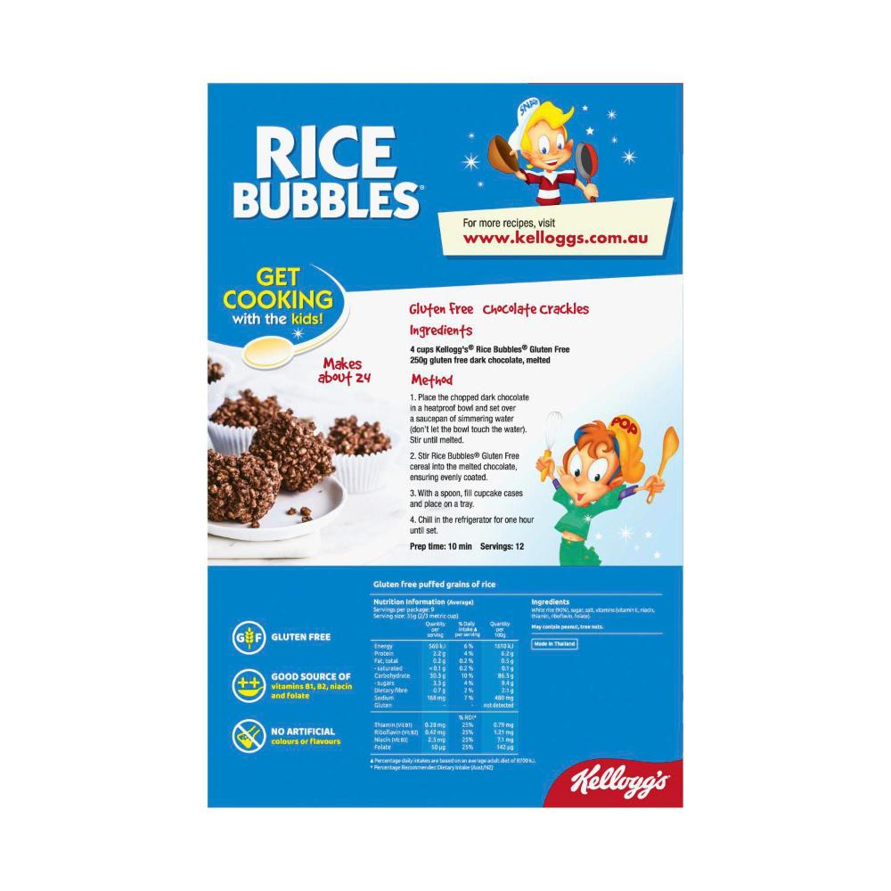 Kellogg's Rice Bubbles Gluten Free Breakfast Cereal - 315g
