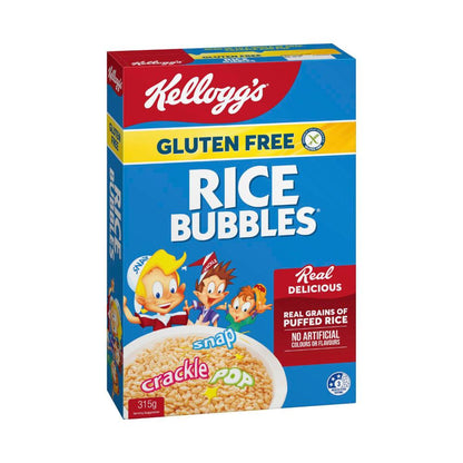Kellogg's Rice Bubbles Gluten Free Breakfast Cereal - 315g