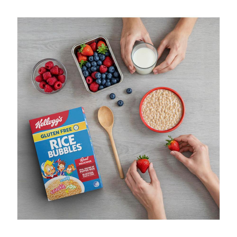 Kellogg's Rice Bubbles Gluten Free Breakfast Cereal - 315g