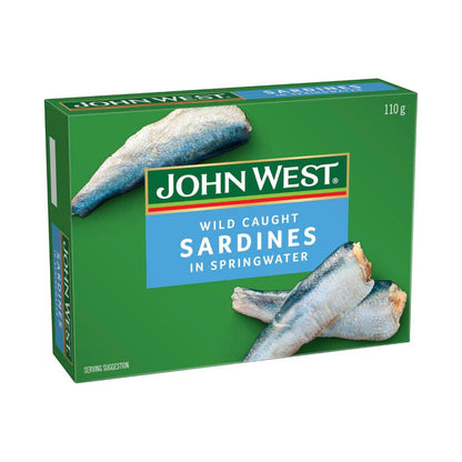 John West Salt Reduced Sardines In Springwater - 110g