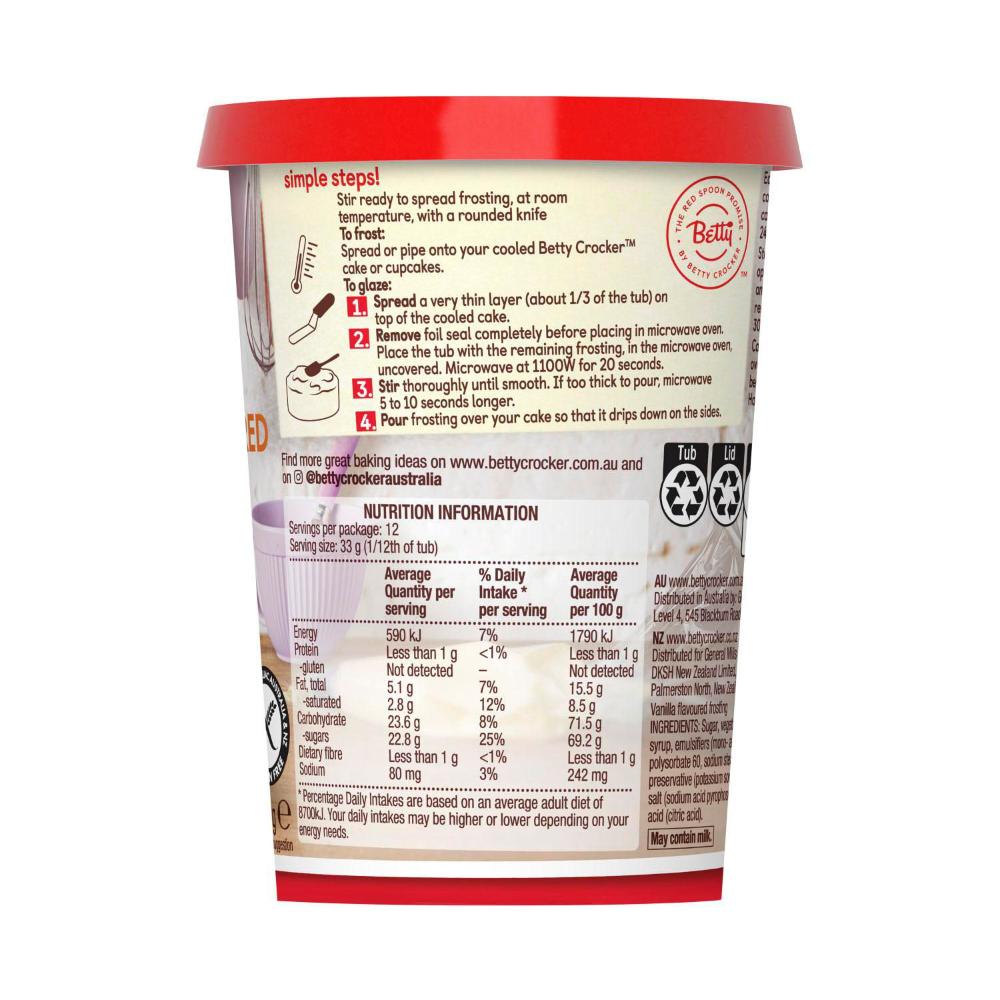 Betty Crocker Frosting Vanilla - 400g
