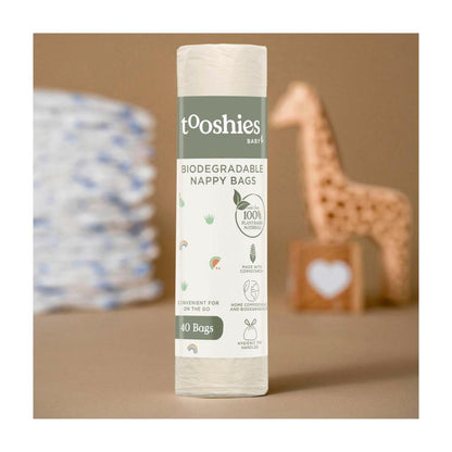 Tooshies Biodegrable Nappy Bags - 40 pack