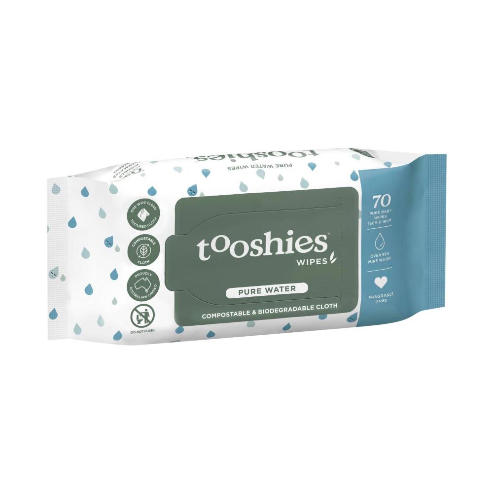 Tooshies Water Baby Wipes - 70 pack