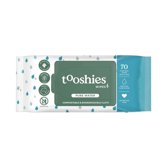 Tooshies Water Baby Wipes - 70 pack