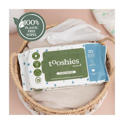 Tooshies Water Baby Wipes - 70 pack