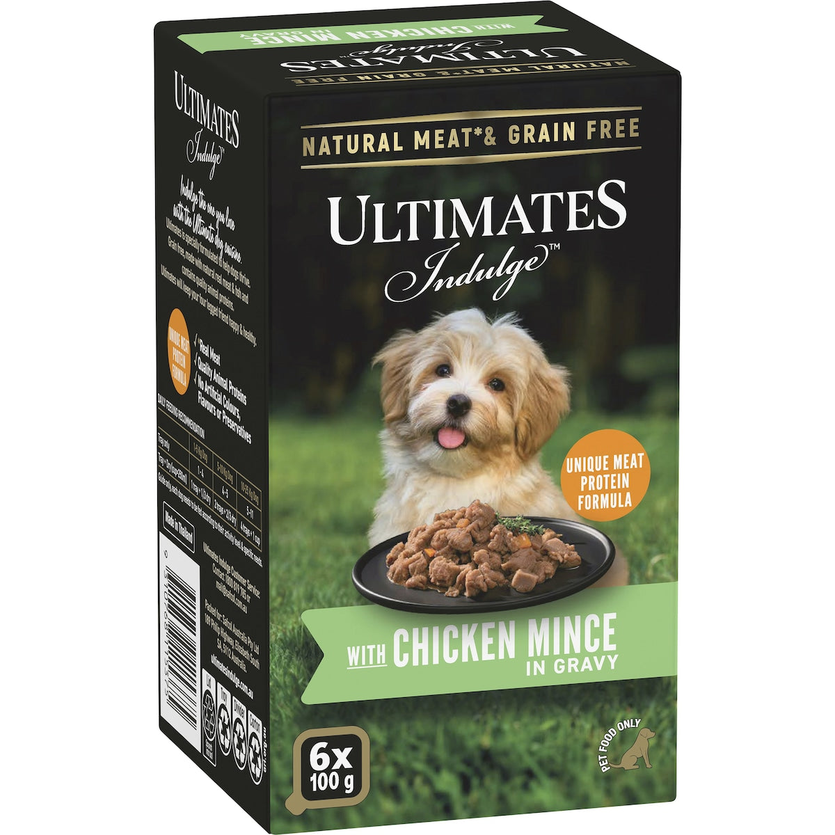 Ultimates Indulge Wet Dog Food Chicken Mince In Gravy 100g X 6 Pack