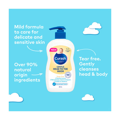 Curash Gentle Head To Toe Wash Baby Bath - 400mL