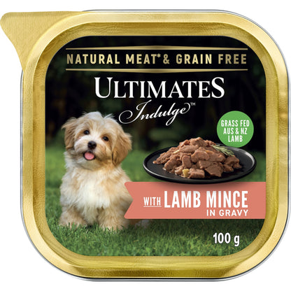 Ultimates Indulge Wet Dog Food Lamb Mince In Gravy 100g