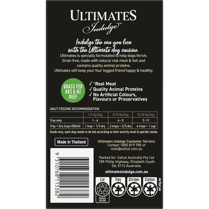 Ultimates Indulge Wet Dog Food Beef Mince In Gravy 100g X 6 Pack