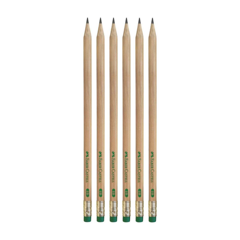 Faber Castell Naturals Graphite Pencils HB - 6 Pack