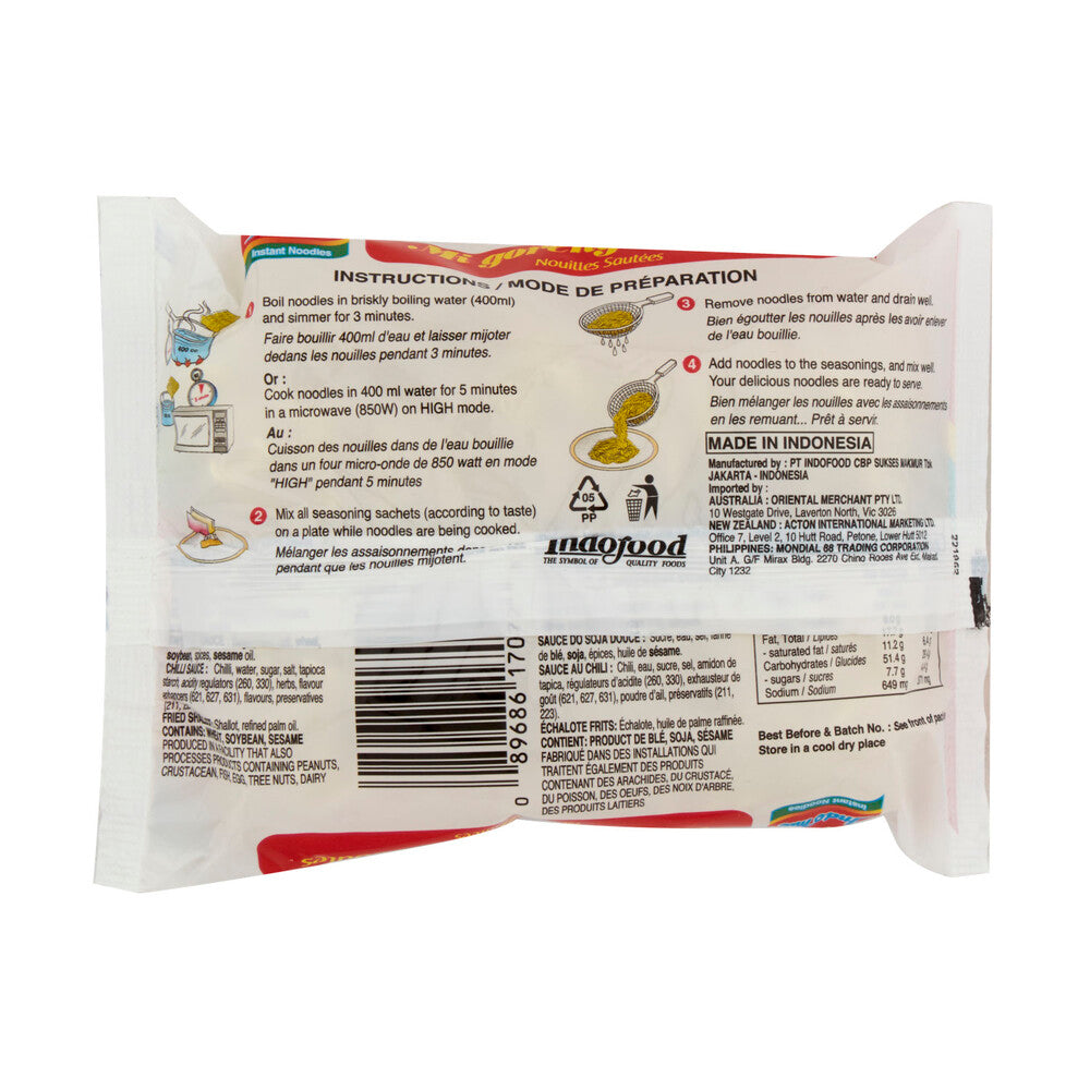 Indomie Mi Goreng Fried Instant Noodles - 85g