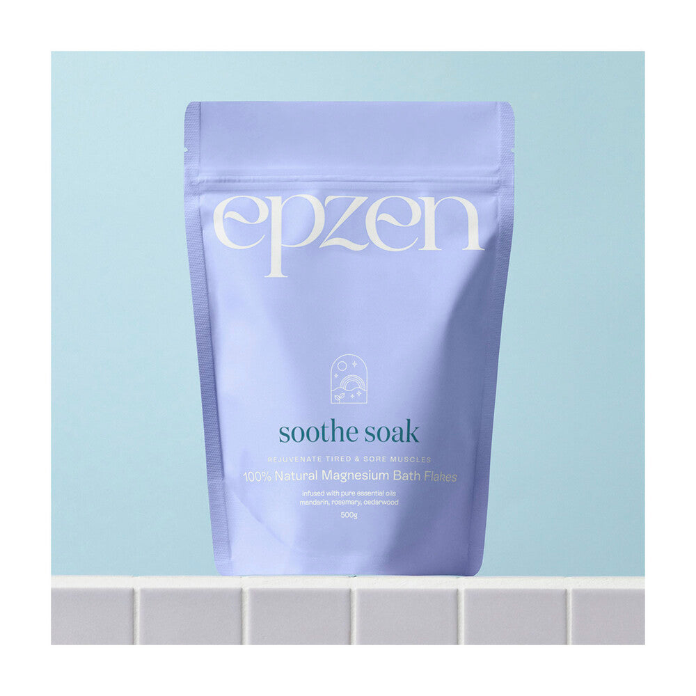 Epzen Soothe Soak 100% Natural Magnesium Bath Flakes - 500g
