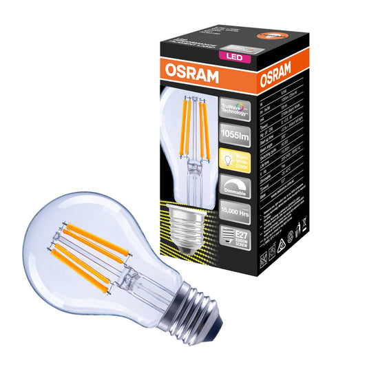 Osram E27 LED Filament Globe - 8.5W - Warm White