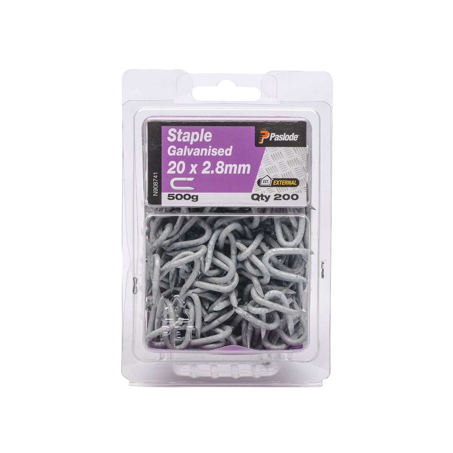 Paslode Galvanised Staple Nail - 20 x 2.8mm - 500g
