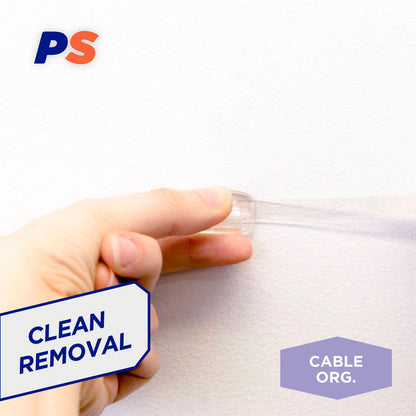 Permastik Clear Cord Clips - 12 Pack
