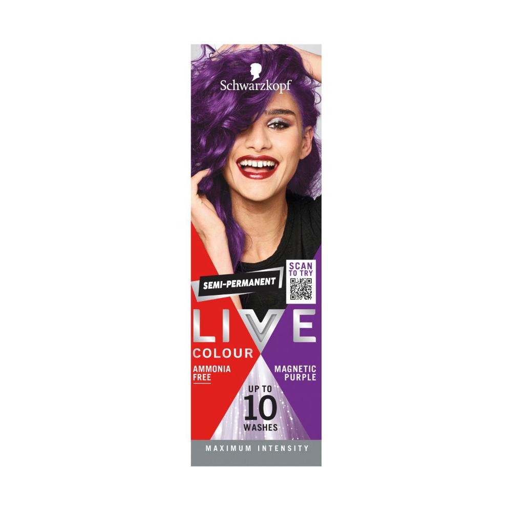 Schwarzkopf Live Colour Ultra Brights Magnetic Purple - 75mL
