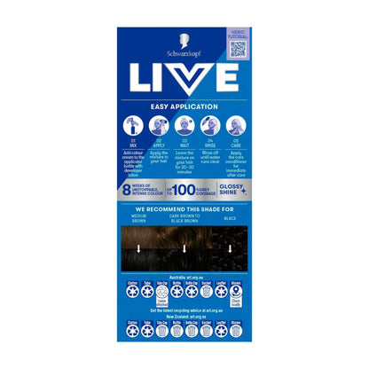 Schwarzkopf Live Colour Permanent 1.0 Black - 1 pack