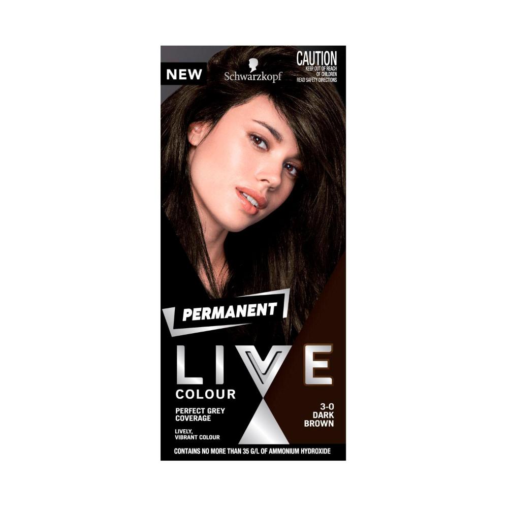 Schwarzkopf Live Colour Permanent 3.0 Dark Brown - 1 pack