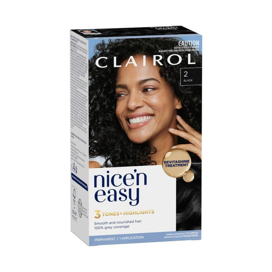 Clairol Nice 'N Easy 2 Natural Black Permanent Hair Colour - 1 pack