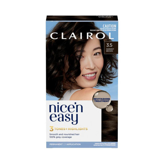 airol Nice 'n Easy 3.5 Natural Darkest Brown Permanent Hair Colour - 1 pack