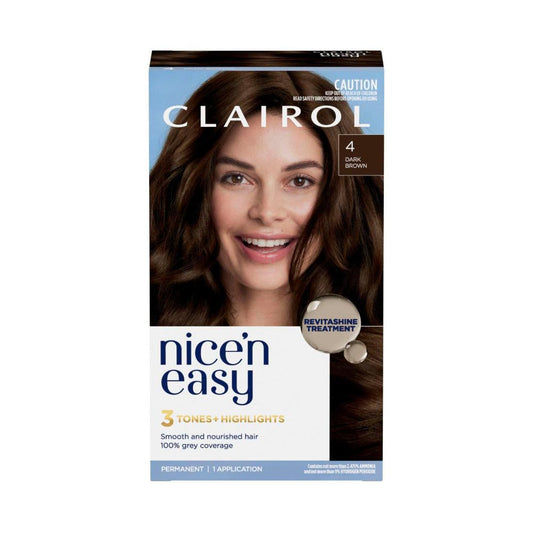 Clairol Nice 'n Easy 4 Natural Dark Brown Permanent Hair Colour - 1 pack