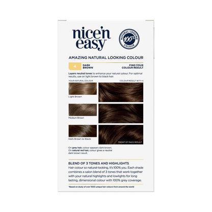 airol Nice 'n Easy 4 Natural Dark Brown Permanent Hair Colour - 1 pack