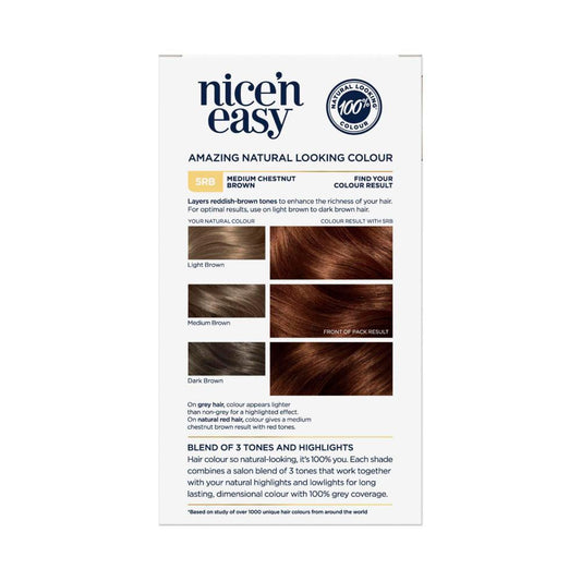 airol Nice 'n Easy 5rb Natural Medium Chestnut Brown Permanent Hair Colour - 1 pack